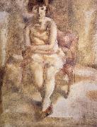 Jules Pascin Have red hair Lass Germany oil painting artist
